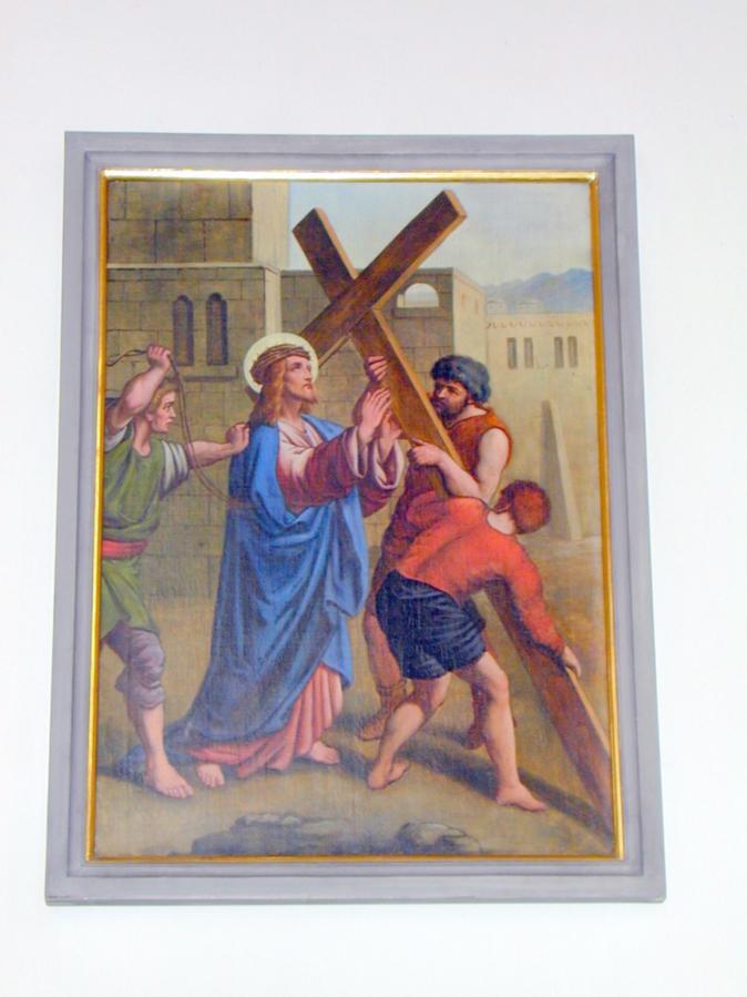 Station 2 - Jesus nimmt das Kreuz auf sine Schultern